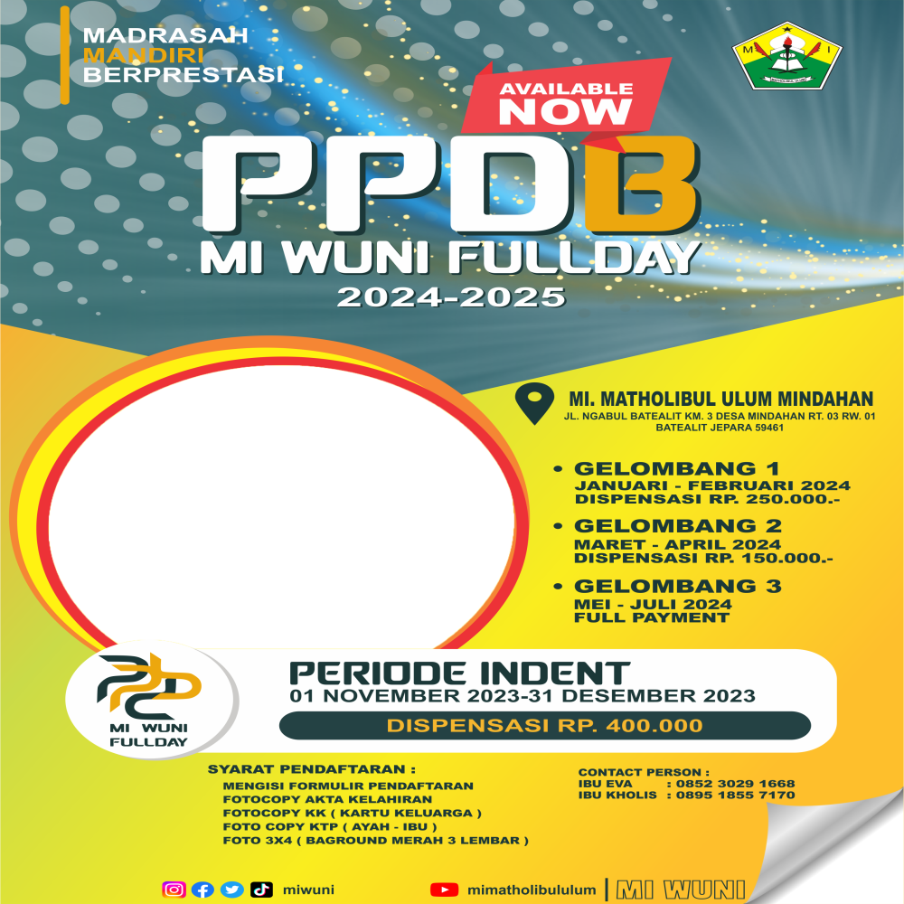 Brosur Ppdb Format Psd Png Contoh Brosur Sederhana Se 