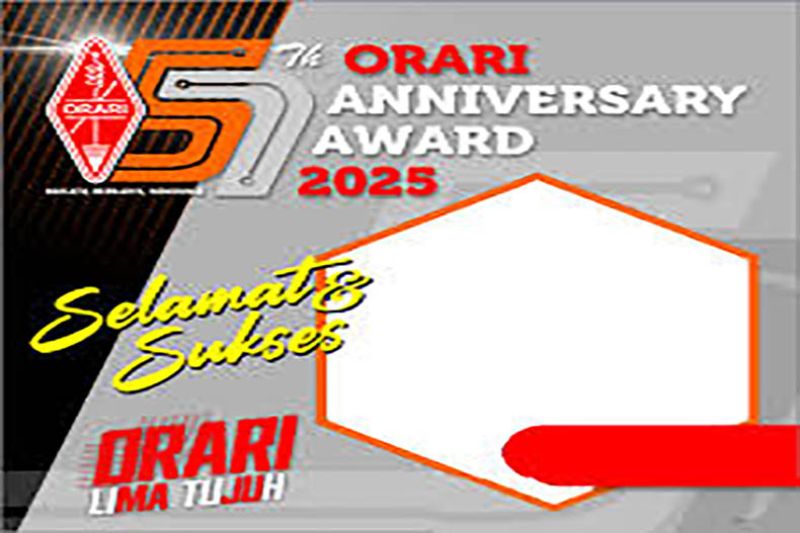 Meriahkan HUT ORARI 2026 dengan Twibbon Keren dari rajaframe.com: Suara Amatir, Semangat Negeri!