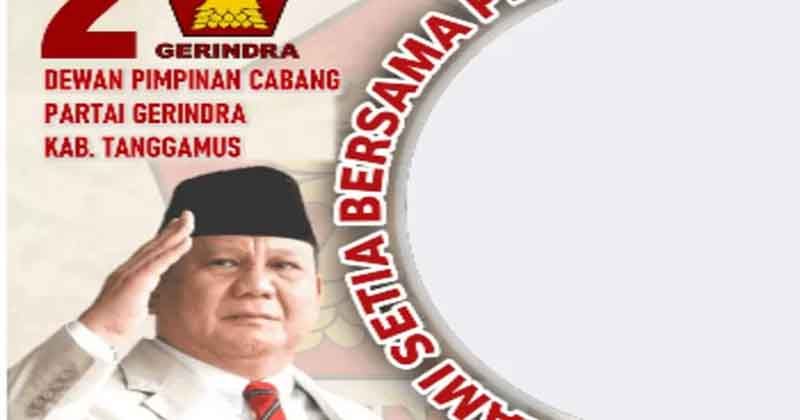 Meledak di Media Sosial! Twibbon HUT Gerindra 2026 Jadi Tren Baru, RajaFrame.com Paling Diburu