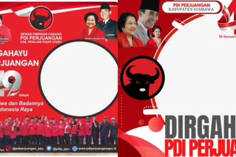 Semarak Merah Putih Digital: Rayakan HUT PDIP 2026 dengan Twibbon Keren dari Rajaframe.com