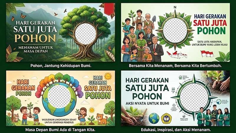 Twibbon Hari Gerakan Satu Juta Pohon 2027, Ajak Masyarakat Tebarkan Semangat Penghijauan