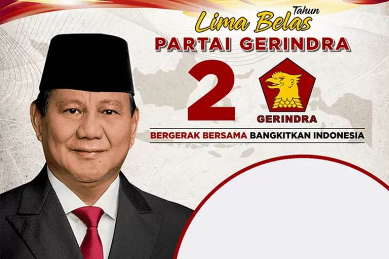 Bangkit Bersama Digital: Rayakan HUT Partai Gerindra 2026 dengan Twibbon Keren dari Rajaframe.com