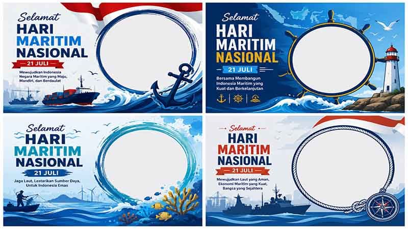 30+ Twibbon Hari Maritim Nasional 2026 Paling Keren, Rayakan Semangat Bahari Indonesia dengan Desain Inspiratif