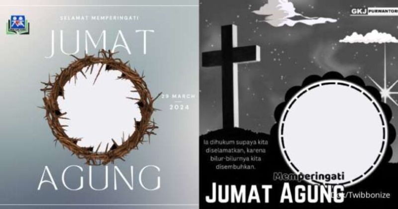 Cahaya Kasih di Balik Bingkai: Menghidupi Makna Wafat Yesus Kristus 2026 lewat Twibbon Rajaframe.com