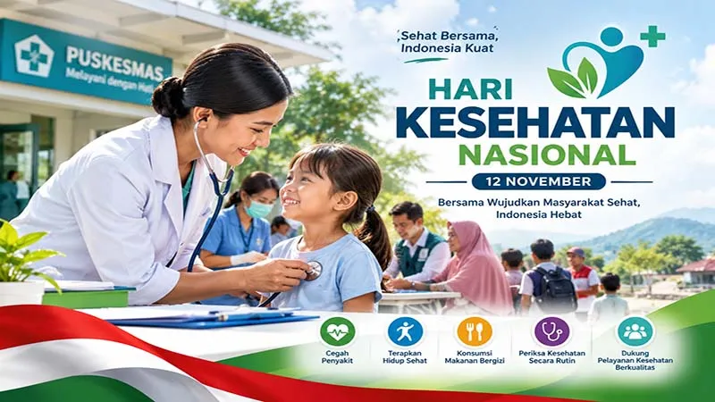 Hari Kesehatan Nasional 2026: Saatnya Wujudkan Hidup Sehat, Bangun Masyarakat Kuat dan Indonesia Lebih Hebat!